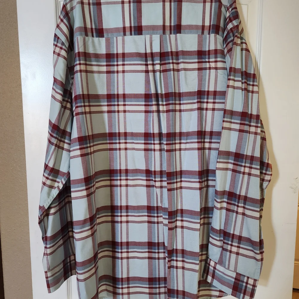 The Foundry Supply Co. Men's Plaid Shirt - Blue and Red - Picture 3 of 3